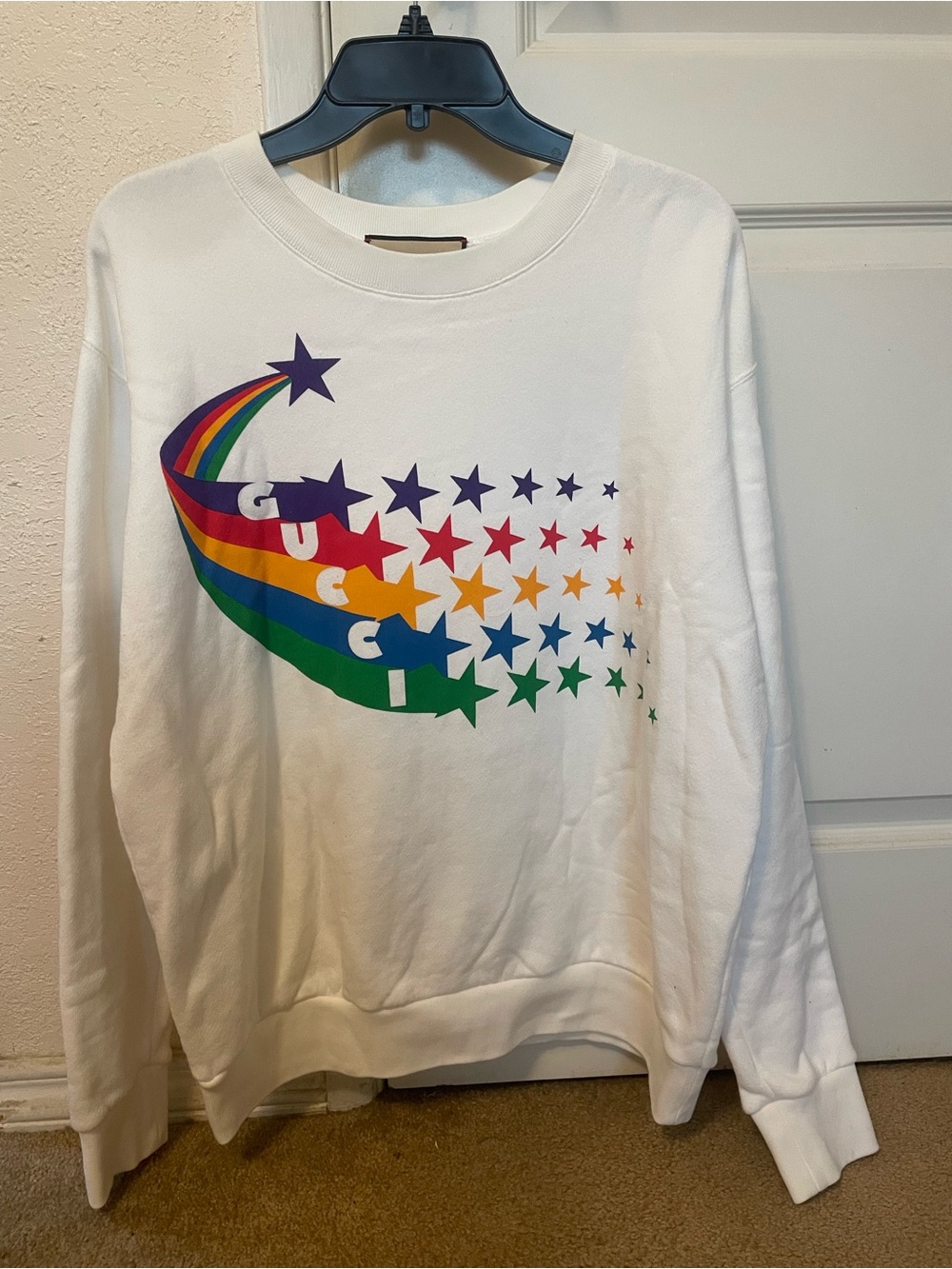 Gucci shooting star print oversized sweatshirt